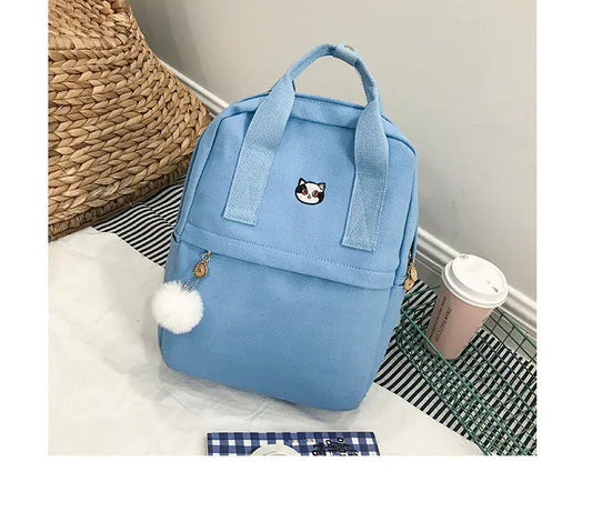 Canvas Embroidered Backpack